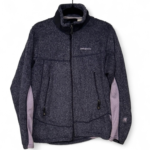 Patagonia Lt/Dk Purple Fleece Jacket women’s Medium - Picture 1 of 4